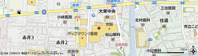 クリスタル・ワールド　住道店周辺の地図
