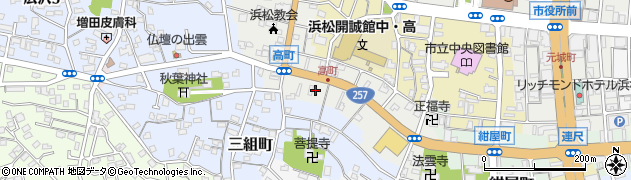 静岡県浜松市中央区高町周辺の地図