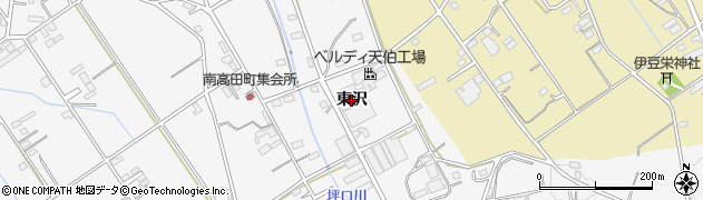 愛知県豊橋市天伯町（東沢）周辺の地図