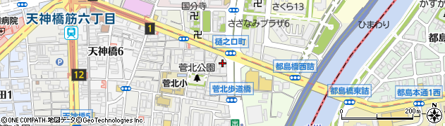 大阪府大阪市北区菅栄町2周辺の地図