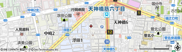 大阪府大阪市北区浪花町13-16周辺の地図