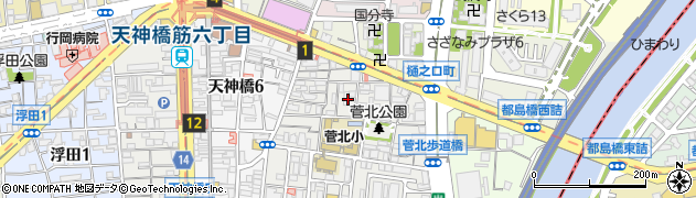 大阪府大阪市北区菅栄町7周辺の地図