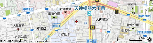 大阪府大阪市北区浪花町13-17周辺の地図