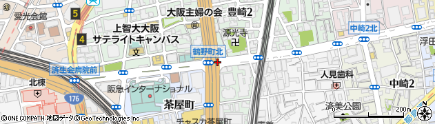 鶴野町北周辺の地図