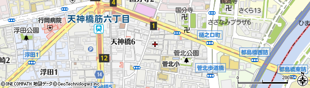 大阪府大阪市北区菅栄町12周辺の地図