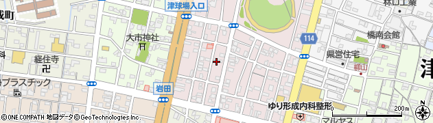 三重県津市本町周辺の地図