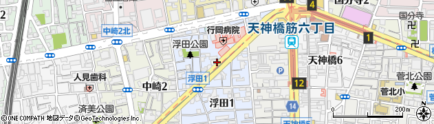 大阪府大阪市北区浮田周辺の地図