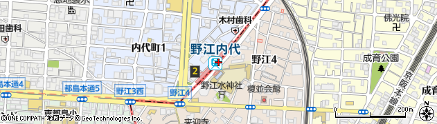 野江内代駅周辺の地図