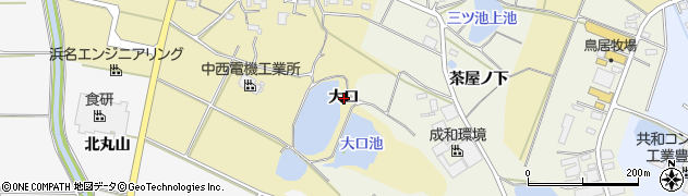 愛知県豊橋市三弥町（大口）周辺の地図