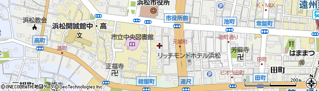 日本基督教団　浜松元城教会周辺の地図