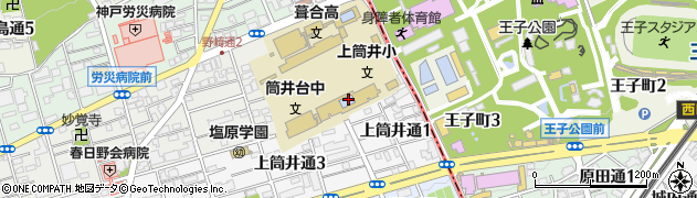 神戸市立筒井台中学校周辺の地図
