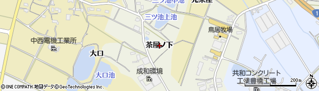 愛知県豊橋市豊清町（茶屋ノ下）周辺の地図