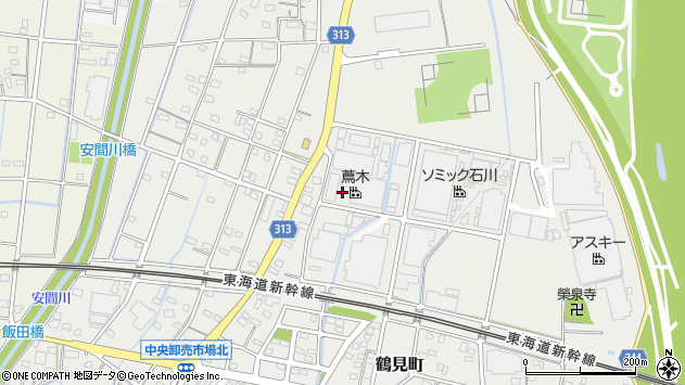 〒435-0022 静岡県浜松市中央区鶴見町の地図
