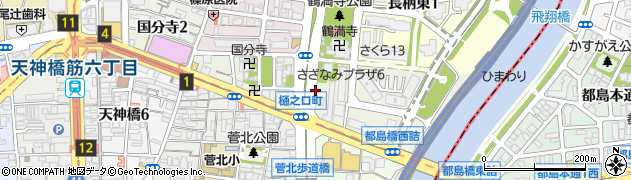 大阪府大阪市北区国分寺周辺の地図