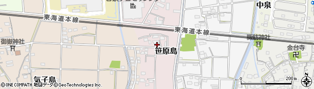 静岡県磐田市笹原島周辺の地図