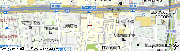 兵庫県神戸市東灘区住吉南町周辺の地図