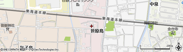 静岡県磐田市笹原島130周辺の地図