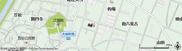 愛知県豊橋市大崎町（木行）周辺の地図