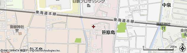 静岡県磐田市笹原島128周辺の地図