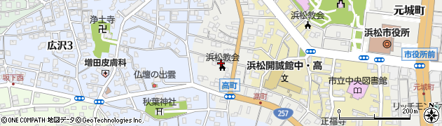 日本基督教団　浜松教会周辺の地図