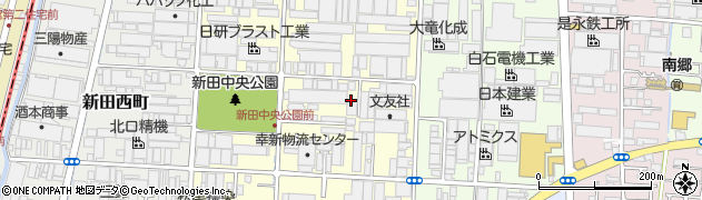 大阪府大東市新田中町周辺の地図