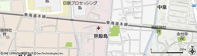 静岡県磐田市笹原島125周辺の地図