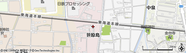 静岡県磐田市笹原島138周辺の地図