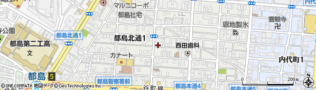 大阪府大阪市都島区都島北通周辺の地図