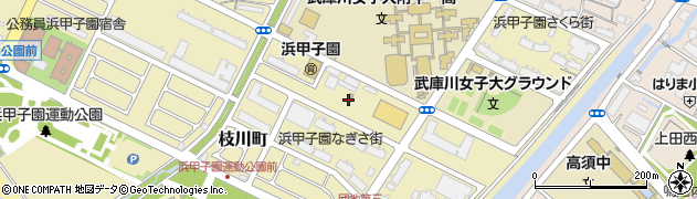甲子園警察署枝川交番周辺の地図