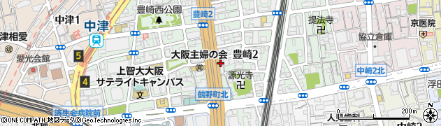 大阪府大阪市北区豊崎2丁目周辺の地図