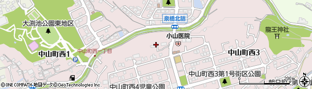 奈良県奈良市中山町西周辺の地図