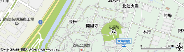 愛知県豊橋市大崎町（開円寺）周辺の地図