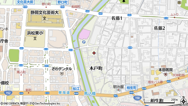 〒430-0806 静岡県浜松市中央区木戸町の地図