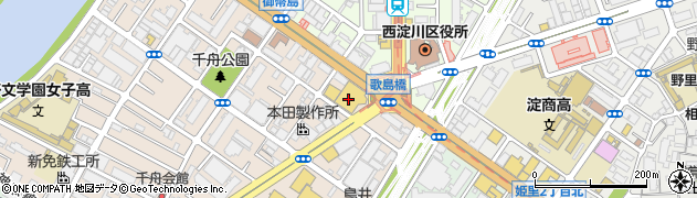 キャデラック大阪中央／シボレー大阪中央周辺の地図