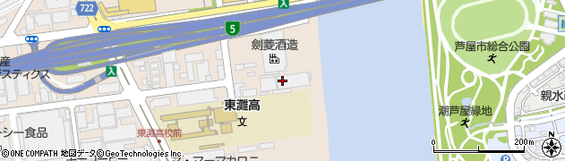 剣菱酒造株式会社浜蔵周辺の地図