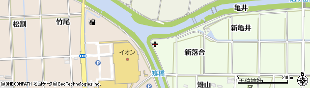 愛知県豊橋市畑ケ田町（落合）周辺の地図