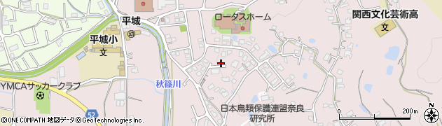 奈良県奈良市西平城山町周辺の地図