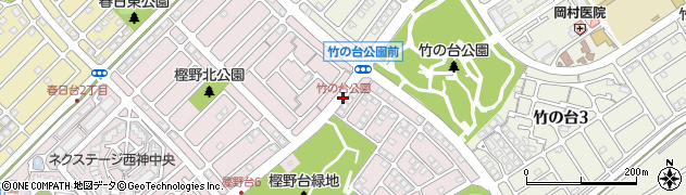 竹の台公園周辺の地図