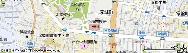 浜松市役所　総務部文書行政課総務統計グループ周辺の地図