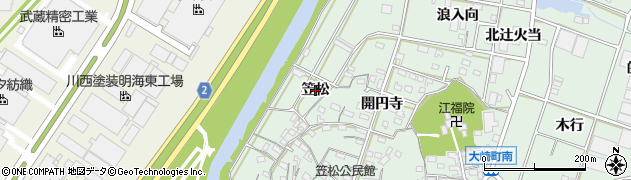 愛知県豊橋市大崎町（笠松）周辺の地図