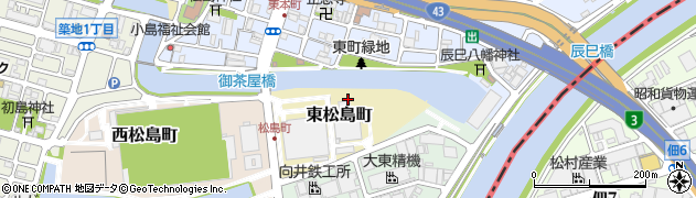 兵庫県尼崎市東松島町周辺の地図