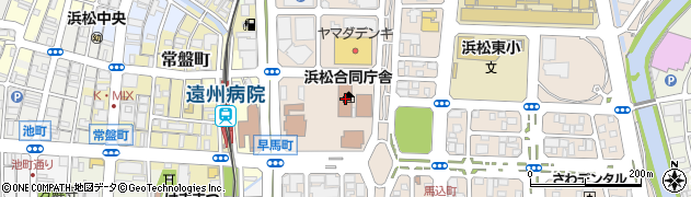 浜松労働基準監督署　監督関係周辺の地図