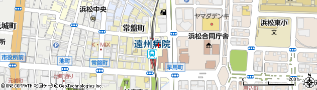 静岡県浜松市中央区早馬町周辺の地図