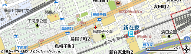 神戸市立烏帽子中学校周辺の地図