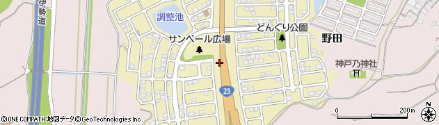 三重県津市緑が丘周辺の地図