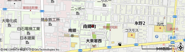 大阪府大東市南郷町周辺の地図