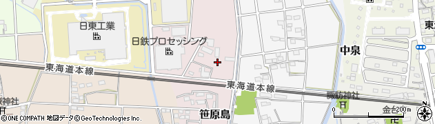 静岡県磐田市笹原島80周辺の地図