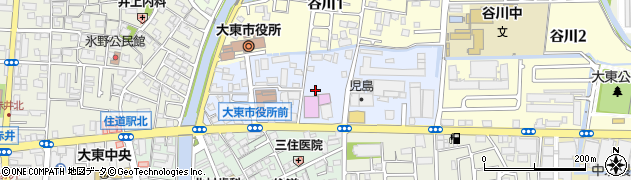大阪府大東市曙町周辺の地図