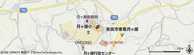 奈良市立月ヶ瀬小学校周辺の地図