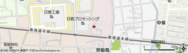 静岡県磐田市笹原島77周辺の地図
